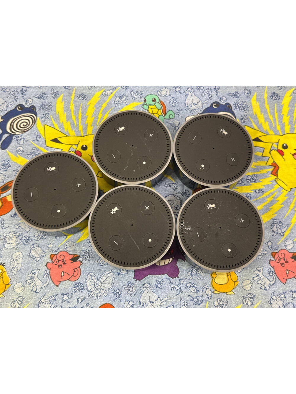 Lot of 5 Amazon Echo Dot 2nd Generation Smart Speakers RS03QR (SPEAKERS ONLY)